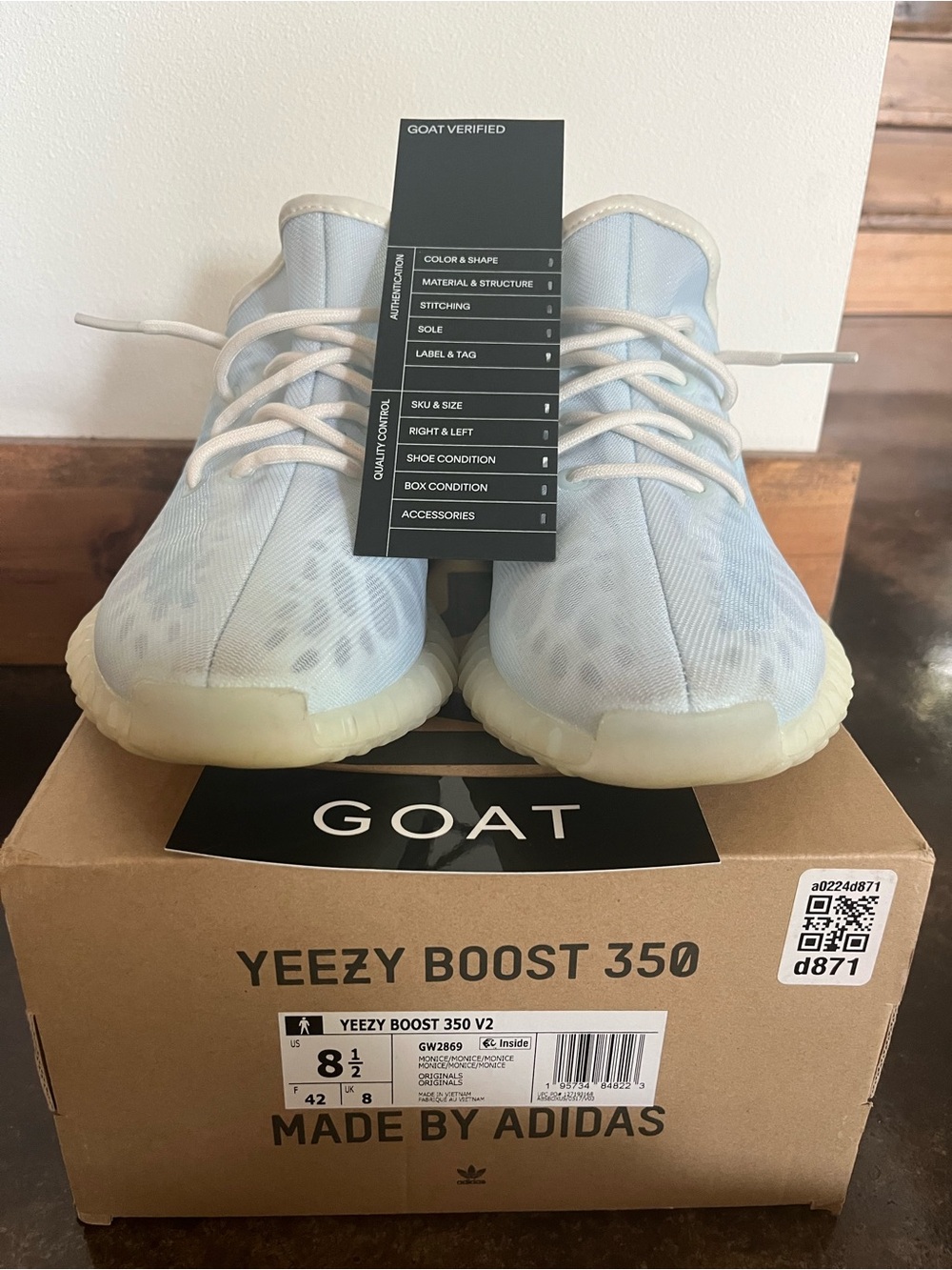 Adidas Yeezy Boost 350 V2 Light Blue Sneakers